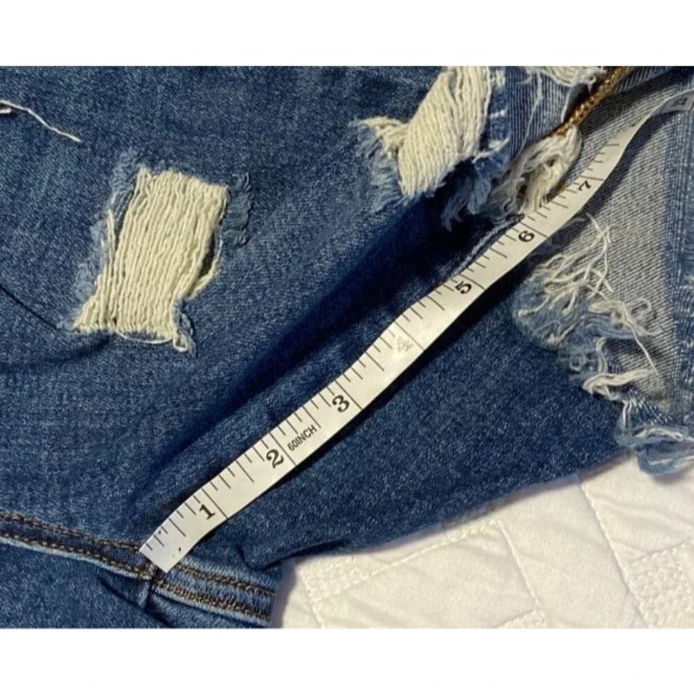 risen shorts risen jeans denim Bermuda jean shorts stretchy womens small 2 - 4